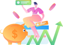پیش‌نمایش فایل girl-doing-online-savings-11895313 از پک امور مالی