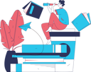 پیش‌نمایش فایل businessman-works-on-business-projects-11898255 از پک کتاب خوانی