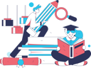 پیش‌نمایش فایل woman-prepares-for-graduation-exam-11898238 از پک کتاب خوانی