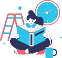 پیش‌نمایش فایل woman-reads-book-till-late-night-11898232 از پک کتاب خوانی
