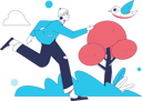 پیش‌نمایش فایل boy-runs-fast-to-catch-bird-11898185 از پک عادت دویدن