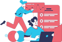 پیش‌نمایش فایل girls-working-on-business-report-11897651 از پک کسب و کار
