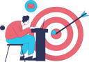 پیش‌نمایش فایل man-working-on-business-target-11897624 از پک کسب و کار