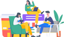 پیش‌نمایش فایل happy-students-reading-book-11897283 از پک خواندن