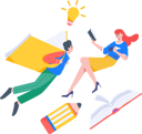 پیش‌نمایش فایل happy-students-reading-book-11897286 از پک خواندن