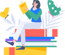 پیش‌نمایش فایل girl-reading-11897183 از پک خواندن
