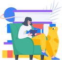 پیش‌نمایش فایل girl-student-reading-book-11897203 از پک خواندن