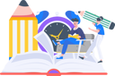 پیش‌نمایش فایل happy-students-reading-book-11897206 از پک خواندن