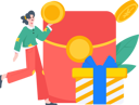 پیش‌نمایش فایل female-with-gift-angpow-11896555 از پک دعوت