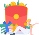 پیش‌نمایش فایل girl-with-gift-angpow-11896563 از پک دعوت