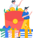 پیش‌نمایش فایل people-with-gift-envelope-11896561 از پک دعوت