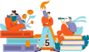 پیش‌نمایش فایل girl-and-man-taking-knowledge-from-book-11905006 از پک دانش