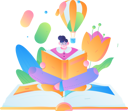 پیش‌نمایش فایل girl-sitting-on-open-book-while-reading-book-11895672 از پک خواندن