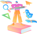 پیش‌نمایش فایل man-standing-on-book-11895674 از پک خواندن