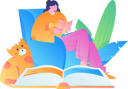 پیش‌نمایش فایل young-girl-reading-book-at-home-11895677 از پک خواندن