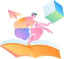 پیش‌نمایش فایل boy-flying-on-book-11895346 از پک دانش