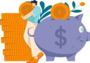 پیش‌نمایش فایل boy-saving-money-in-piggy-bank-11905267 از پک امور مالی