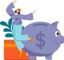پیش‌نمایش فایل girl-savings-money-in-piggy-bank-11905264 از پک امور مالی