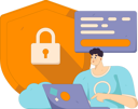 پیش‌نمایش فایل boy-doing-protecting-data-11903174 از پک امنیت سایبری