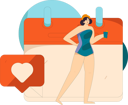 پیش‌نمایش فایل gril-showing-fitness-schedule-11905457 از پک ورود
