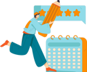 پیش‌نمایش فایل young-man-showing-business-schedule-11905472 از پک ورود