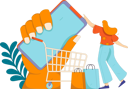 پیش‌نمایش فایل girl-doing-online-shopping-11903254 از پک تجارت الکترونیک