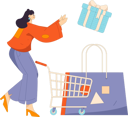 پیش‌نمایش فایل girl-doing-shopping-11903265 از پک تجارت الکترونیک