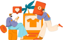 پیش‌نمایش فایل guys-doing-online-shopping-using-mobile-11903247 از پک تجارت الکترونیک