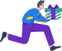 پیش‌نمایش فایل male-holding-gift-box-11898563 از پک شخصیت مرد