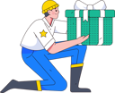 پیش‌نمایش فایل male-holding-present-box-11898570 از پک شخصیت مرد