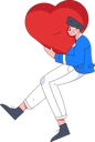 پیش‌نمایش فایل man-holding-heart-11898577 از پک شخصیت مرد