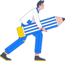 پیش‌نمایش فایل man-holding-pencil-11898593 از پک شخصیت مرد