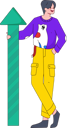 پیش‌نمایش فایل boy-holding-up-arrow-11898795 از پک شخصیت مرد