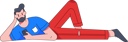 پیش‌نمایش فایل boy-using-phone-while-sleeping-11898783 از پک شخصیت مرد