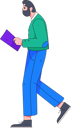پیش‌نمایش فایل beard-man-walking-with-business-report-11898285 از پک شخصیت مرد