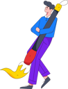 پیش‌نمایش فایل man-holding-color-brush-11898290 از پک شخصیت مرد