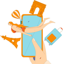 پیش‌نمایش فایل girl-use-travelling-app-11905520 از پک سفر