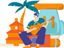 پیش‌نمایش فایل man-playing-guitar-on-camping-site-11905527 از پک سفر