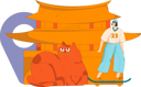 پیش‌نمایش فایل woman-travelling-at-china-with-cat-11905522 از پک سفر