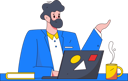 پیش‌نمایش فایل businessman-conferencing-with-his-international-clients-11898895 از پک شخصیت مرد