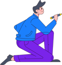 پیش‌نمایش فایل employee-giving-online-presentation-11898865 از پک شخصیت مرد