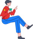 پیش‌نمایش فایل employee-works-on-mobile-11898835 از پک شخصیت مرد