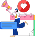 پیش‌نمایش فایل girl-announcing-feedback-with-schedule-12080641 از پک اعلان