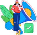 پیش‌نمایش فایل girl-doing-mobile-marketing-12080629 از پک اعلان