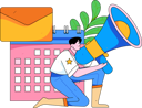 پیش‌نمایش فایل man-holding-megaphone-while-working-with-marketing-schedule-12080630 از پک اعلان