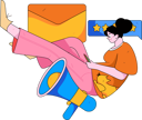 پیش‌نمایش فایل young-girl-sending-marketing-review-12080632 از پک اعلان