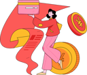 پیش‌نمایش فایل girl-doing-credit-card-payment-12080695 از پک پرداخت