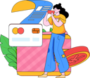 پیش‌نمایش فایل girl-with-credit-card-bill-12080681 از پک پرداخت