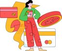 پیش‌نمایش فایل girl-with-payment-receipt-12080682 از پک پرداخت