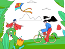 پیش‌نمایش فایل boy-and-girl-riding-cycle-in-outside-12080953 از پک بهار